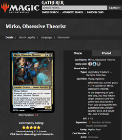 2024 MTG Magic the Gathering Karlov Manor Foil Mirko Obsessive Theorist CGC 8.5 - Image 4