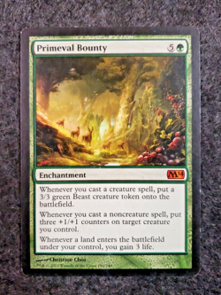 Primeval Bounty 2014 M14 Core Set 190/249 MTG Magic the Gathering NM (DS3D1J2) - Image 1