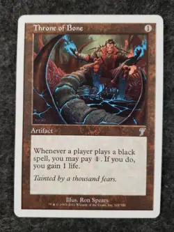 Throne of Bone Magic the Gathering 7th Ed MTG (NM)...................(DS3D1K3) - Image 1