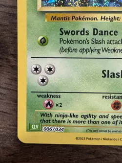 🌱 Scyther CLV 006/034 🌱 - Pokemon TCG Classic Collection - NM Pack Fresh - Image 4