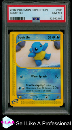 SQUIRTLE POKEMON EXPEDITION 2002 131 PSA 8 - Image 1
