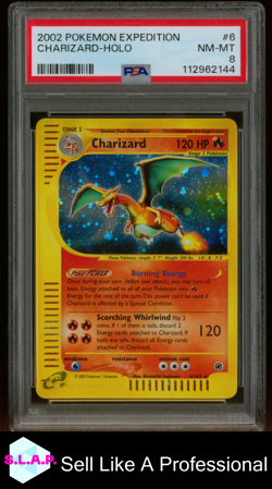 CHARIZARD-HOLO POKEMON EXPEDITION 2002 6 PSA 8 - Image 1