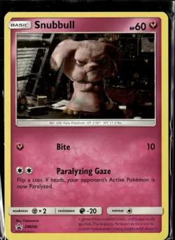 Pokemon Snubbull SM200 Sun Moon Promo Cosmo Holo - Image 1