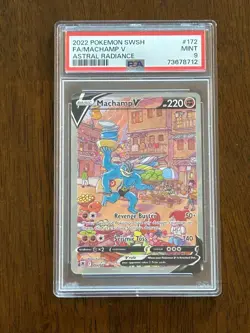 Machamp V 172/189 Alternate Art - 2022 Pokemon Astral Radiance PSA 9 MINT - Image 1