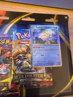 Pokemon TCG Mega Evolution 3 Pack Blister Psyduck | Foil Promo + 3 Booster Packs - Image 3