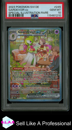 GARDEVOIR EX SPECI4L ILL RARE POKEMON GER SCARLET & VIOLET 2023 245 PSA 10 - Image 1