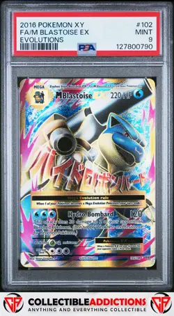 2016 Pokemon Xy Evolutions #102 M Blastoise Ex Evolutions PSA 9 - Image 1