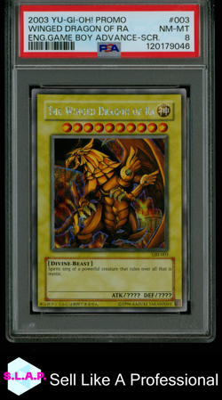 WINGED DRAGON OF RA ENG.GAME BOY ADVANCE-SCR. YU-GI-OH! PROMO 2003 003 PSA 8 - Image 1