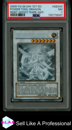 POWER TOOL DRAGON RGBT-GHOST RARE-GER. YU-GI-OH! RGBT 2009 DE042 PSA 7 - Image 1