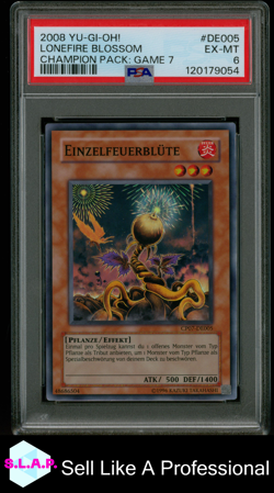 LONEFIRE BLOSSOM GERMAN YU-GI-OH! CHAMPION PACK: GAME 7 2008 DE005 PSA 6 - Image 1
