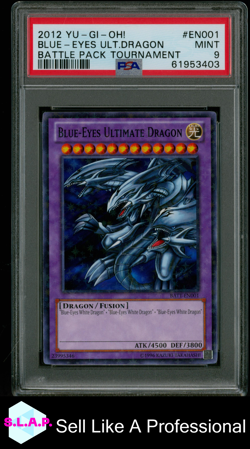BLUE-EYES ULT.DRAGON BATTLE PACK TOURNAMENT YU-GI-OH! 2012 EN001 PSA 9 - Image 1