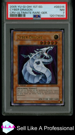 CYBER DRAGON CRV-ULTIMATE RARE-GER. YU-GI-OH! CRV 2005 DE015 PSA 7 - Image 1