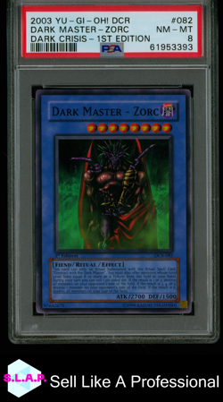 DARK MASTER-ZORC DARK CRISIS-1ST EDITION YU-GI-OH! DARK CRISIS 2003 082 PSA 8 - Image 1