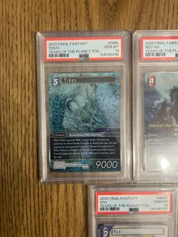 Final Fantasy Tears Of The Planet Graded Card Lot x3, Vivi, TIDUS, Red XIII!!! - Image 2