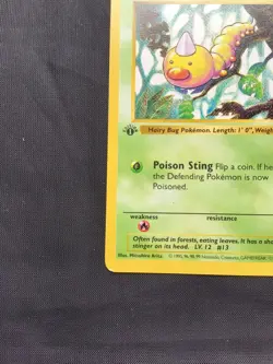 Pokemon Cards: Base Set 1st Edition Common: Weedle 69/102 - Image 5