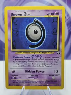 Unown [D] 47/75 Neo Discovery Regular - Pokemon Card - Image 1