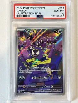 PSA 10 Gastly #177/162 Illustration Rare - Temporal Forces Pokemon TCG Card - Image 1