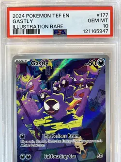 PSA 10 Gastly #177/162 Illustration Rare - Temporal Forces Pokemon TCG Card - Image 2