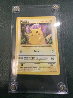 Pikachu Red Cheeks (58/102) Shadowless Base Set Pokemon Card VG - Image 1