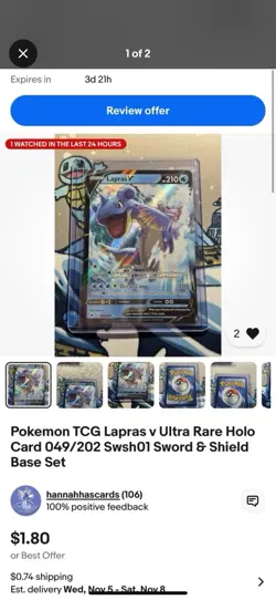 Lapras Pokemon Card Lot NM US Seller - Image 1