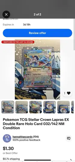 Lapras Pokemon Card Lot NM US Seller - Image 2