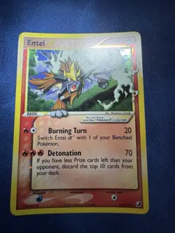 Pokemon Entei Gold Star TCG Unseen Forces Card 113/115 NM - Image 1