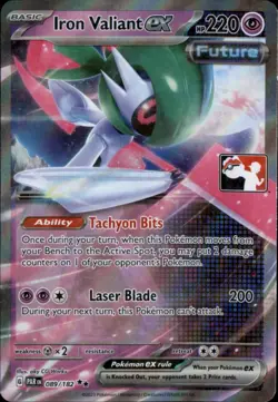 Iron Valiant ex Holo Double Rare Prize Pack Series Cards 089/182 NM - Image 1