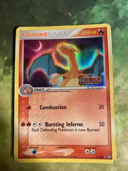 Charizard 6/108 Power Keepers Reverse Holo Pokemon Card Played Stamped damaged - Image 1