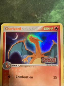 Charizard 6/108 Power Keepers Reverse Holo Pokemon Card Played Stamped damaged - Image 2