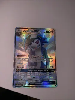 Pokemon TCG Lycanroc GX Hidden Fates Holo Full Art Ultra Rare Card SV66/SV94 - Image 1