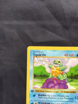 Pokemon Cards: Base Set 1st Edition Common: Squirtle 63/102 - Image 2