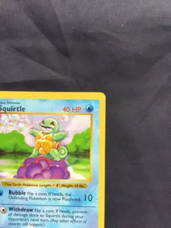 Pokemon Cards: Base Set 1st Edition Common: Squirtle 63/102 - Image 3