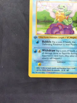 Pokemon Cards: Base Set 1st Edition Common: Squirtle 63/102 - Image 5