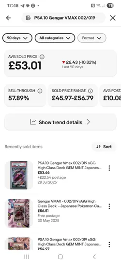PSA 10 Gengar VMAX 002/019 High Class Deck 2021 Pokemon Card Japanese A431 - Image 3