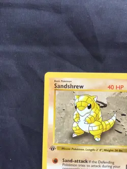Pokemon Cards: Base Set 1st Edition Common: Sandshrew 62/102 - Image 2