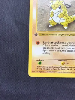Pokemon Cards: Base Set 1st Edition Common: Sandshrew 62/102 - Image 5
