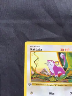 Pokemon Cards: Base Set 1st Edition Common: Rattata 61/102 - Image 2
