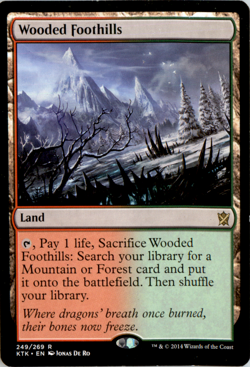 Khans of Tarkir Magic: The Gathering Wooded Foothills - Image 1