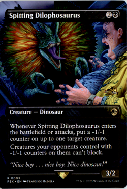 Spitting Dilophosaurus (Borderless) - Universes Beyond: Jurassic World - Image 1