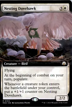 Nesting Dovehawk (Extended Art) Commander: March of the Machine MOC Normal NM - Image 1