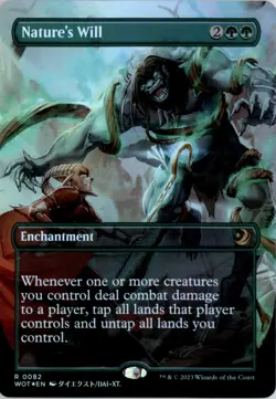 Nature's Will (Anime Borderless) Wilds of Eldraine: Enchanting Tales WOT Foil NM - Image 1