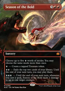 1 x Season of the Bold - Foil - Borderless - Bloomburrow - NM-Mint - MTG - Image 1