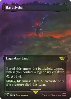 MTG - Barad-dur - Borderless - Foil - Lord of the Rings - Magic the Gathering - Image 1