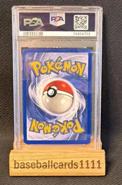 2000 POKEMON PROMO BLACK STAR POKEMON LEAGUE #9 MEW-HOLO PSA 7 Swirl P1 - Image 2
