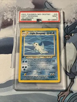 2002 Pokemon Neo Destiny #45 Light Dewgong 1st Edition PSA 9 Mint - Image 1