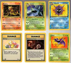 Pokemon 1st Edition Fossil Uncommon Common Lot of 6 Non-Holo WOTC - Image 1