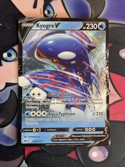 Pokemon TCG - Crown Zenith - Kyogre V - Holo Ultra Rare - 37/159 NM/M 2023 - Image 1