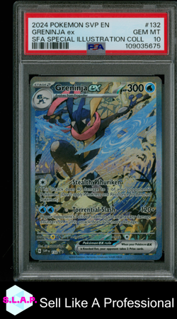 GRENINJA EX SFA SPECI4L ILL COLL POKEMON SVP EN-SV BLCK STR PRM 2024 132 PSA 10 - Image 1