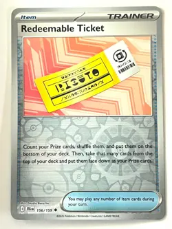 Redeemable Ticket 156/159 Reverse Holo Journey Together Pokemon TCG Near Mint NM - Image 3
