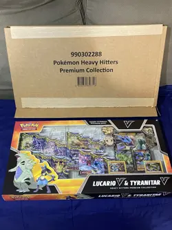 New +Sealed Pokemon TCG Lucario V & Tyranitar V Heavy Hitters Premium Collection - Image 3